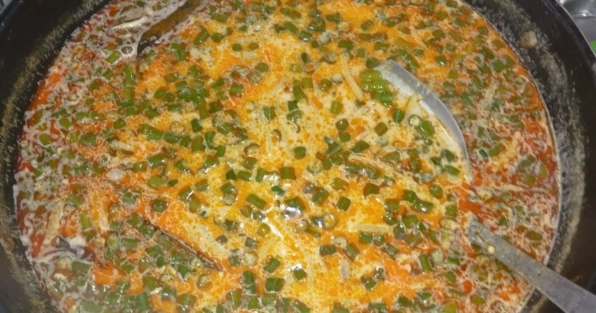 Sayur Ketupat Labu Ati Ampela Kacang Panjang