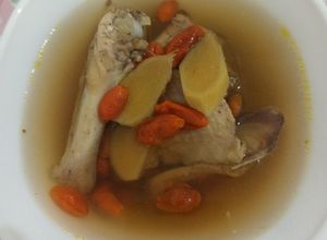 Foto resep Sup Ayam Jahe dan Goji berry