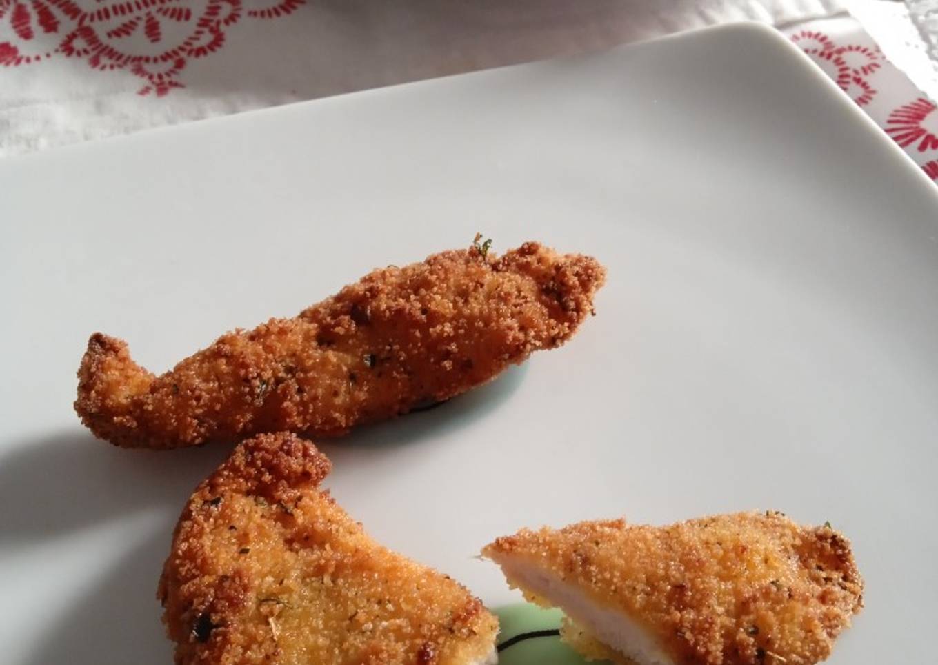 Pollo frito adobado crujiente