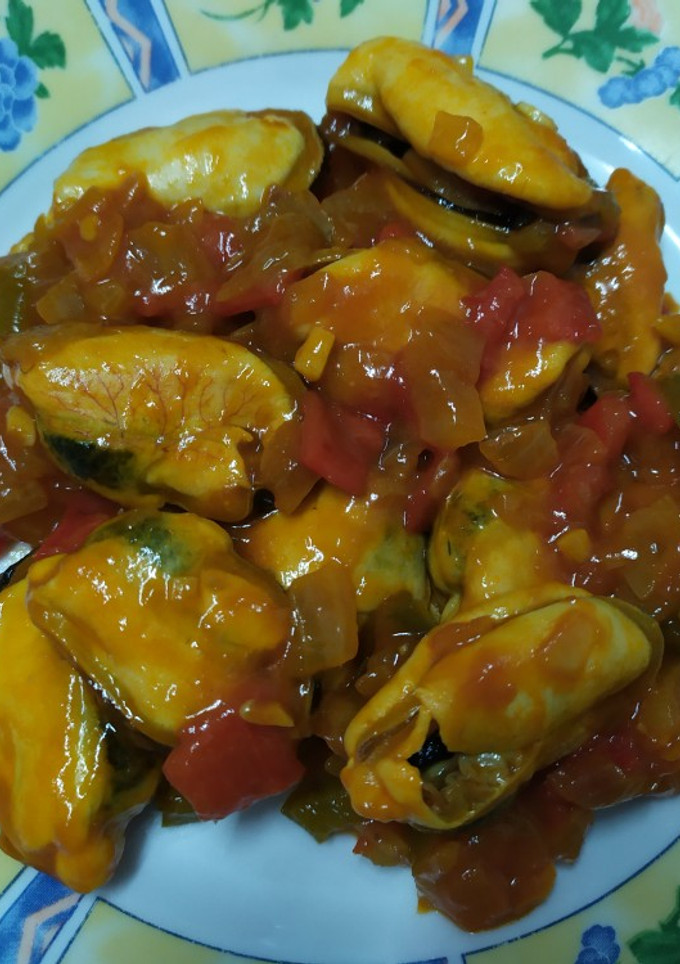 Una foto de Mejillones en salsa