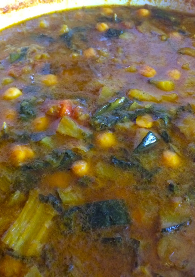Una foto de Garbanzos vegetarianos con curry