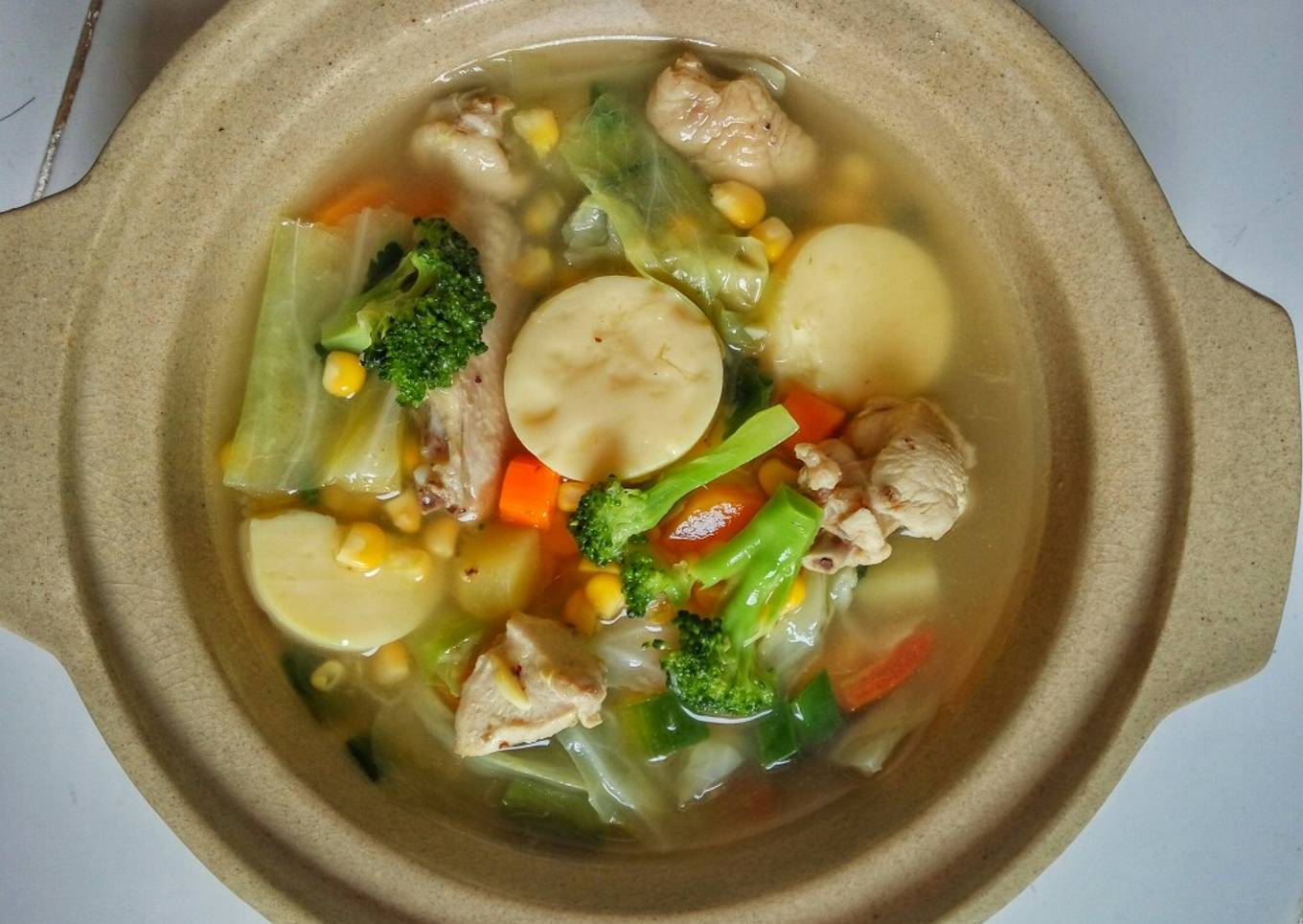 Sup ayam dan tofu