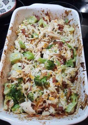 A picture of Keto Chicken Bacon Ranch Casserole.