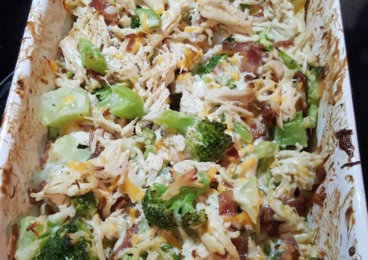 Step-by-Step Guide to Prepare Homemade Keto Chicken Bacon Ranch Casserole