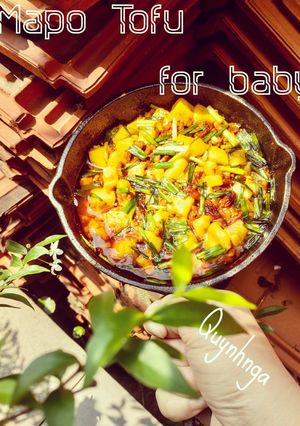 Hình của món Đậu hũ tứ xuyên dành cho baby (mapo tofu).