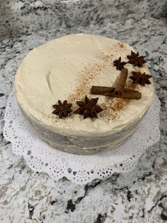 A picture of Chai Latte cake.