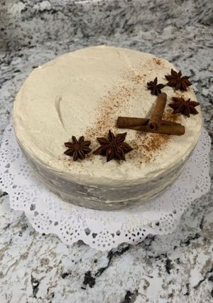 A picture of Chai Latte cake.