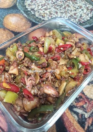 Foto resep Cumi asin paprika sambel terasi pawon si mbok