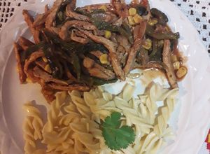 Una foto de Tiras de Bistec con poblano