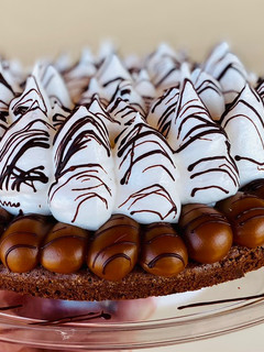 Una foto de Torta Brownie, receta de Isabel Vermal en molde de 22/24 cm