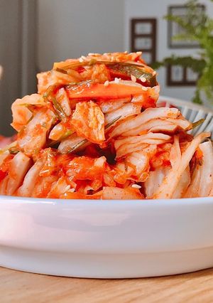 Hình của món Kim Chi Cải Thảo Hàn Quốc (Không có mắm tép và cá khô) - Korean Tongbeachu Kimchi.