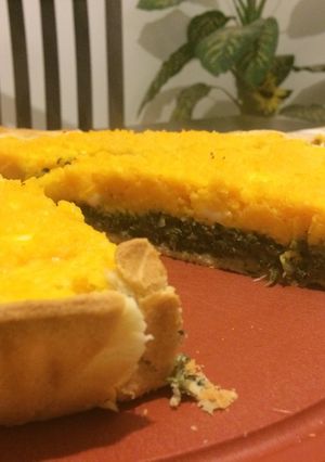 Una foto de Tarta de calabacín y acelga