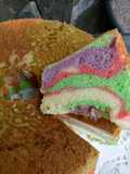 Chiffon cake warna warni