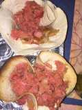 Canastitas rellenas de marlín ahumado