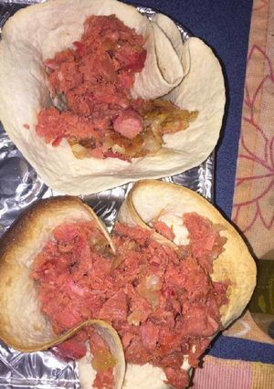 Una foto de Canastitas rellenas de marlín ahumado