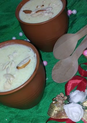 A picture of Kesariya phirni.
