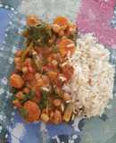"Curry" de garbanzos (vegano)