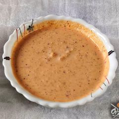 A picture of Upvas chutney / Peanut Chutney.