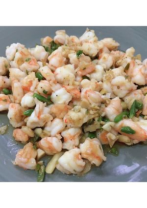 รูปของ กุ้งผัดพริกขี้หนู