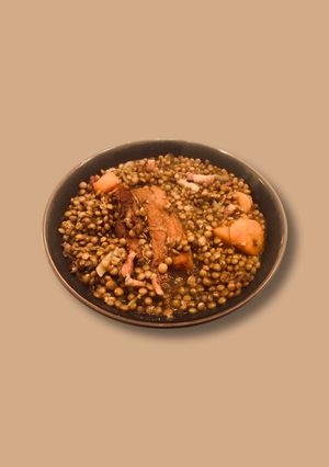 A picture of Lentils & Porc Chops.