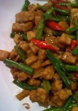 Foto resep Oseng tempe kacang panjang saus tiram