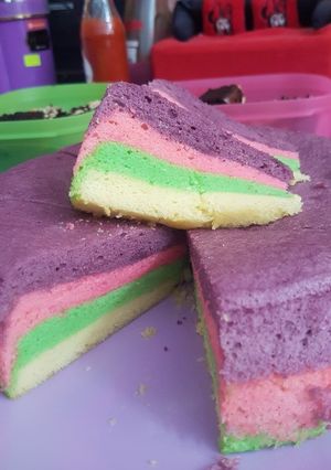 Foto resep Rainbow cake kukus