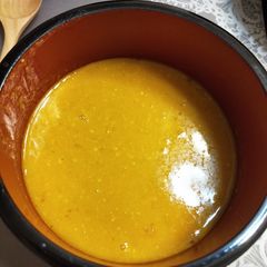 Squash soup A picture of Squash soup.