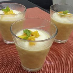 A picture of Eggless mango mousse without gelatin/agar-agar.