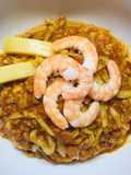 Nấu ăn cùng con: Mì trứng húng quế tươi và bolognese tôm