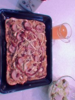 عکسی از دستور پیتزا پپرونی