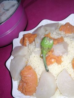صورة لوصفة كسكس باليقطين واللفت🇩🇿