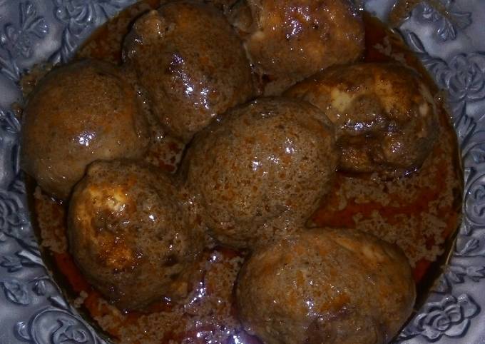 Telur bumbu rendang (instan)