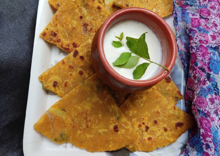 Steps to Make Quick Simple raw green papaya paratha