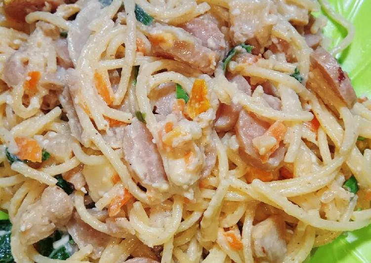 Spageti carbonara ala teh ziehans