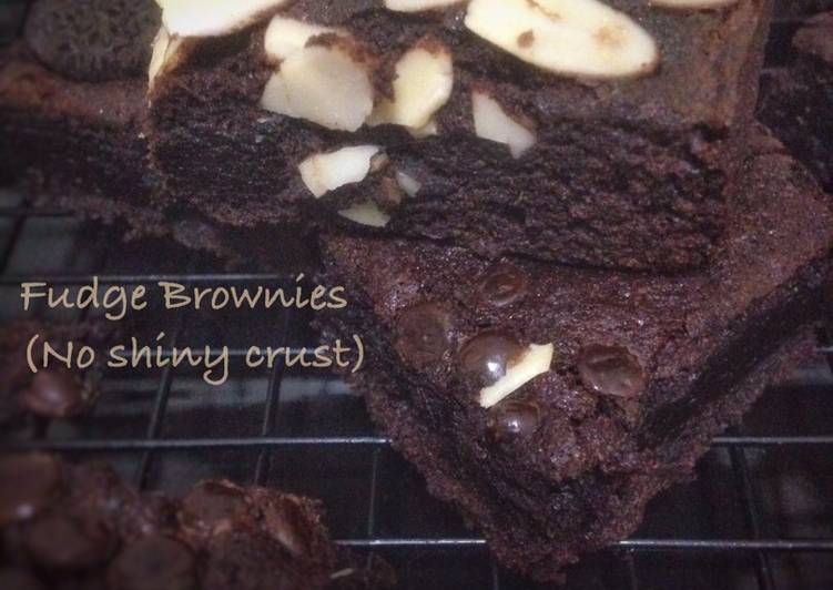 Fudge Brownies
(No Shiny crust)