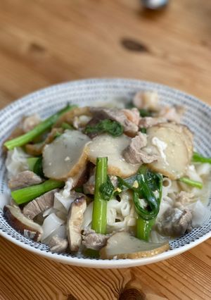 A picture of Wat Tan Hor Fun (Cantonese Flat Noodles) .