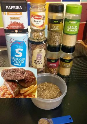 A picture of Vickys Italian Sausage Seasoning plus Recipe Idea GF DF EF SF NF.