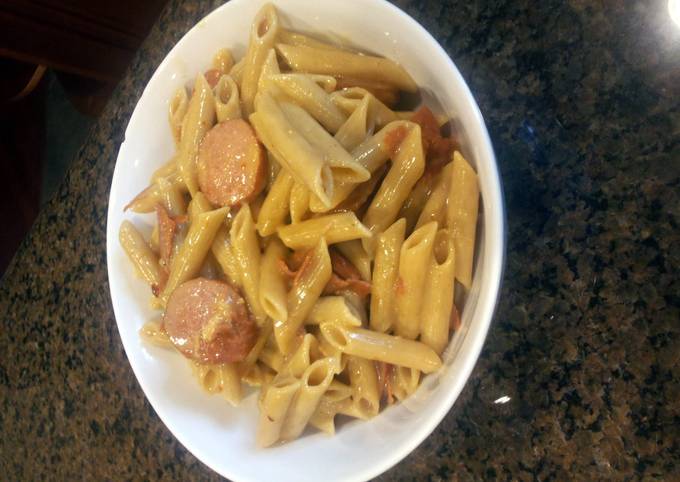 sausage and pepperoni penne