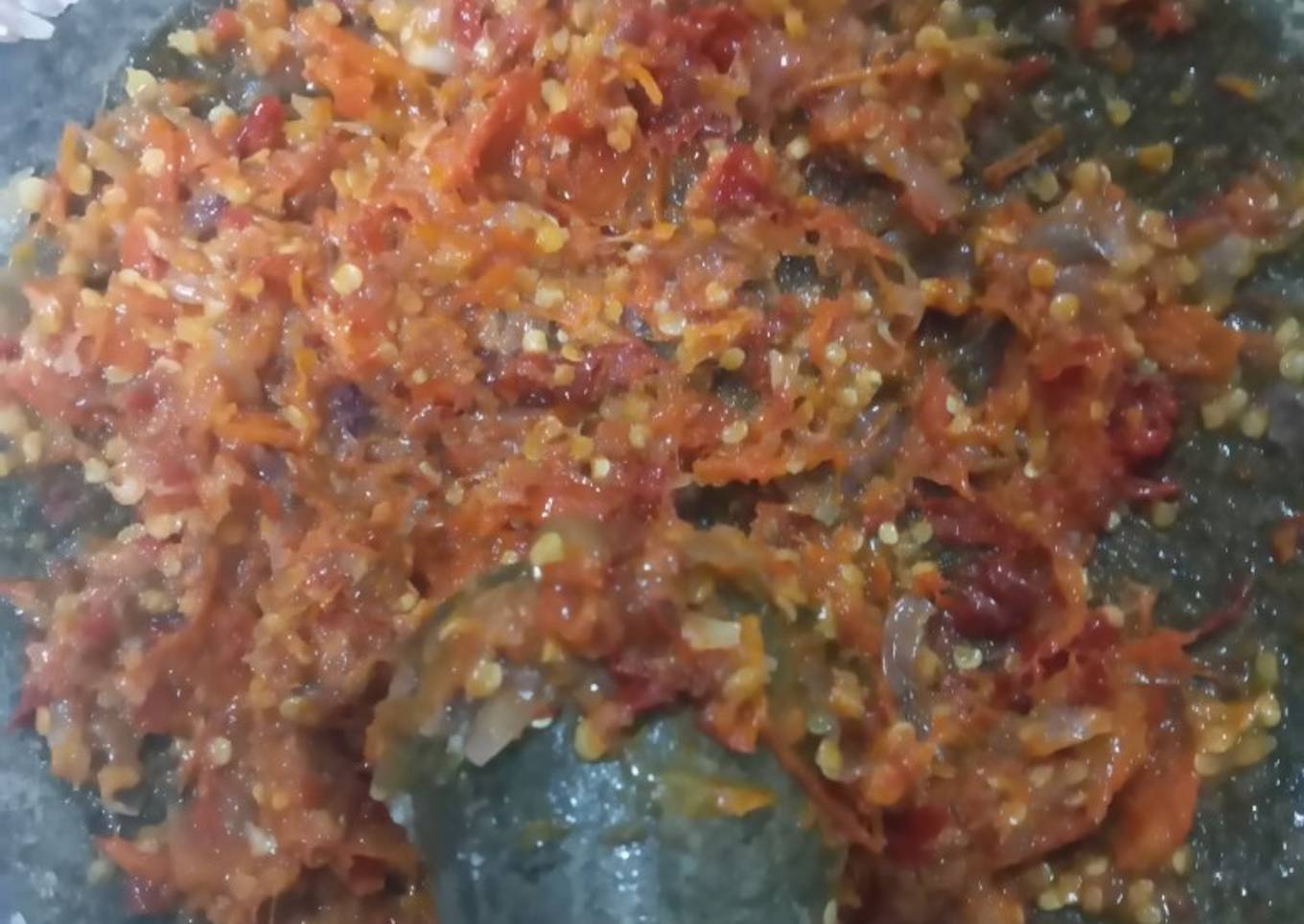 Sambal pedas tanpa terasi & gula
