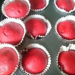 A picture of Red velvet cupcakes#baking contest.