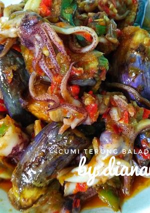Foto resep Cumi terong balado