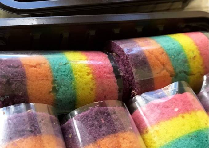 How to Cook Perfect Bolu gulung mini rainbow