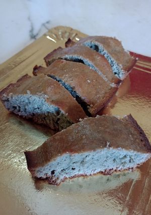 Una foto de Budín vegano de moras