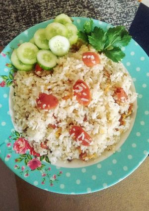 Foto resep Nasi goreng sosis tempe