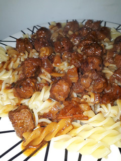 Una foto de Fusilli en salsa arrabiata