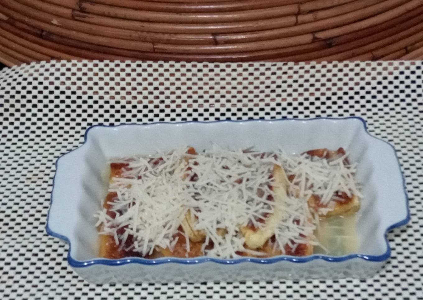 Pisang Tanduk Panggang Topping SKM Keju