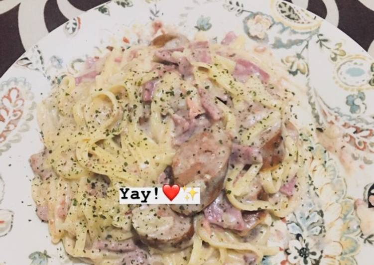 Langkah Mudah untuk Membuat Fettuccine carbonara✨ yang Menggugah Selera