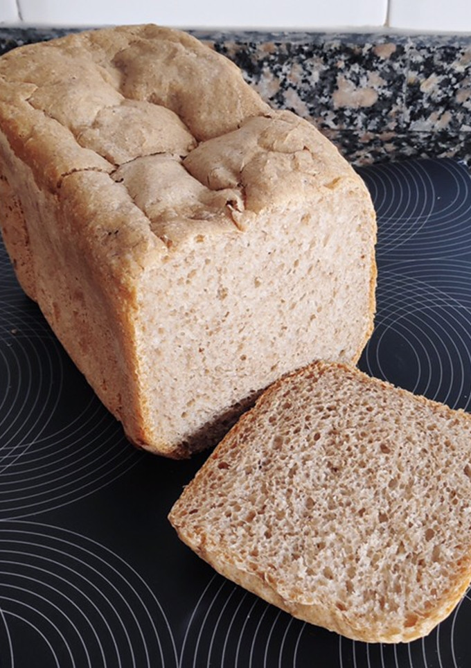 Una foto de Pan de molde integral (50%) en panificadora