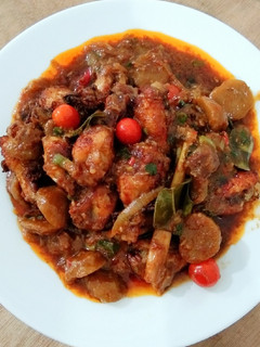 Foto resep Ayam & Bakso Pedas Saus Tiram