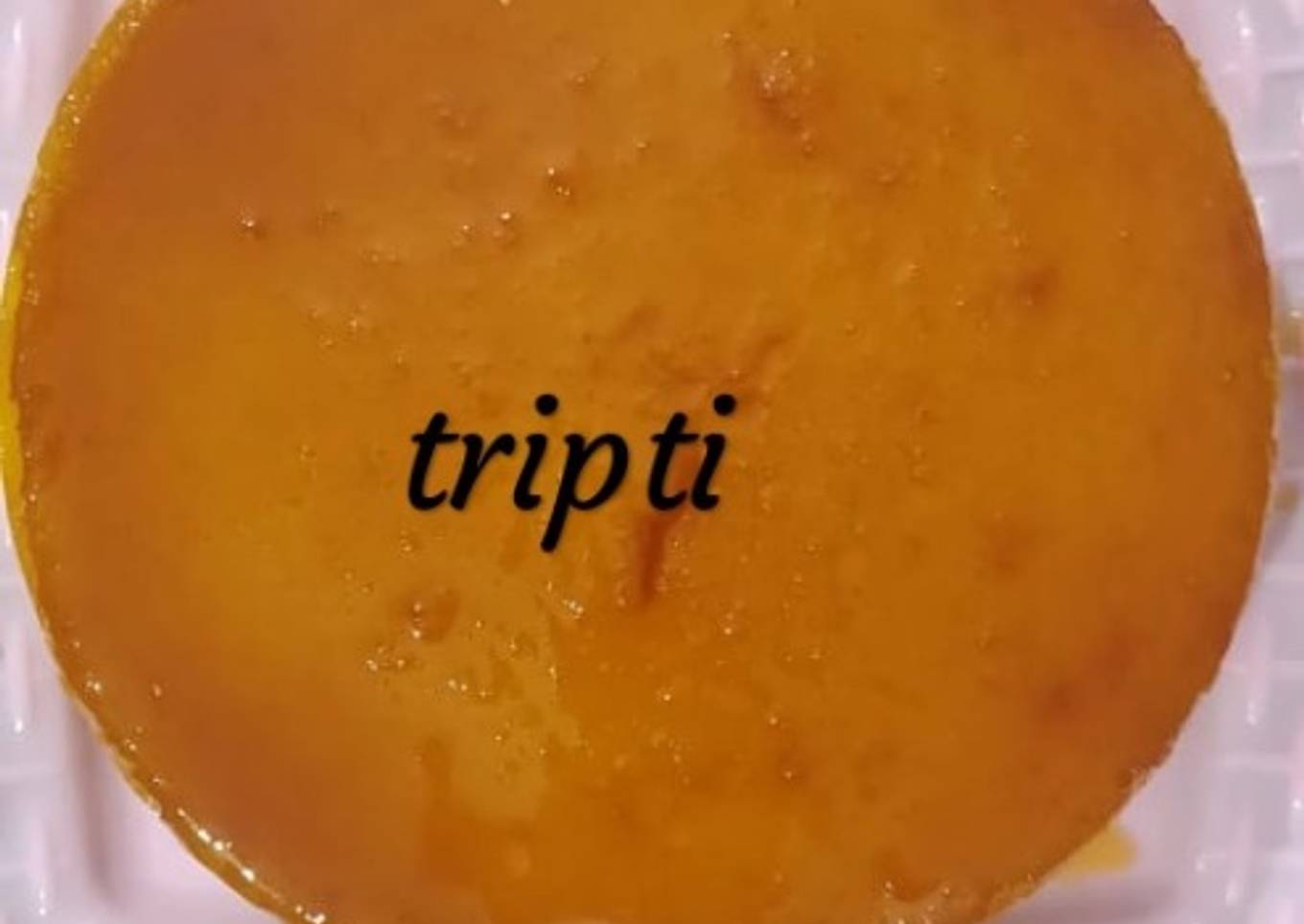 Caramel bread pudding (without eggs)